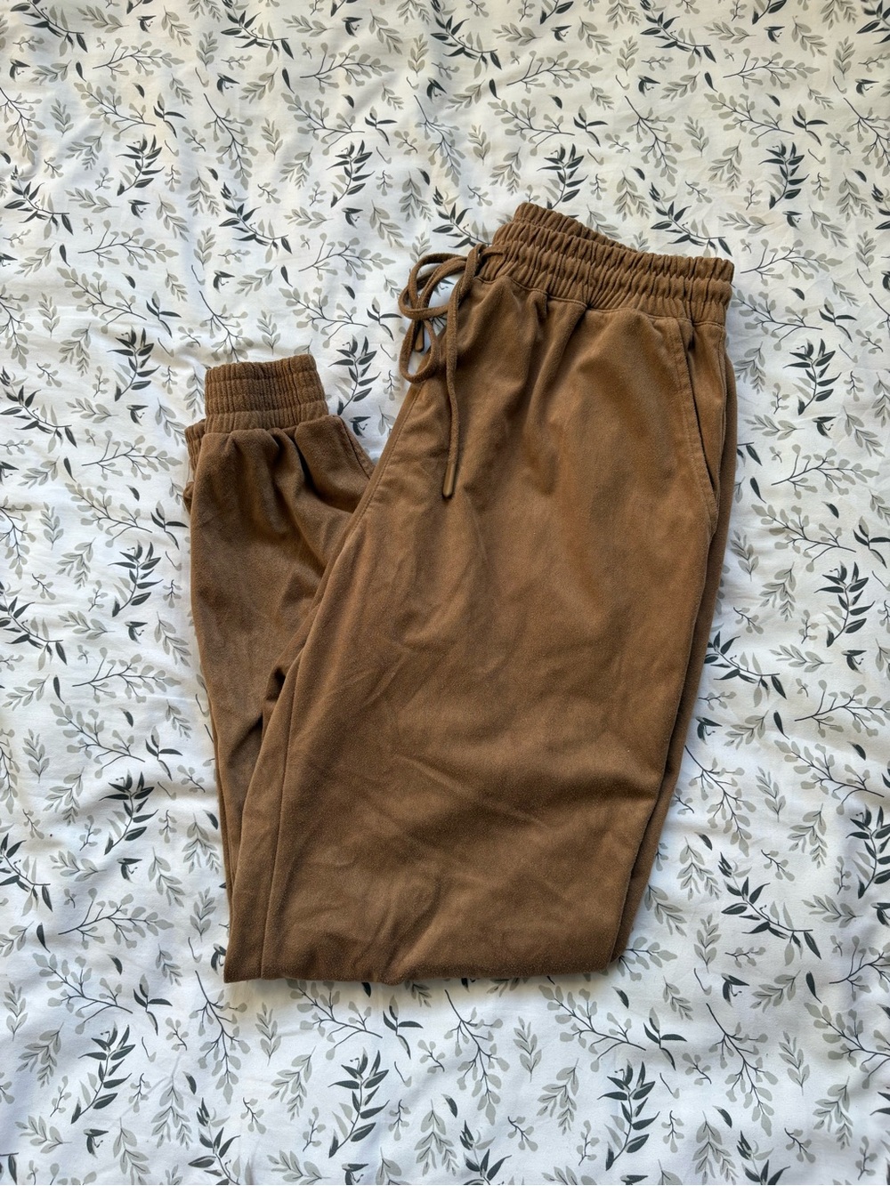 Brown Women's Drawstring Jogger Pants